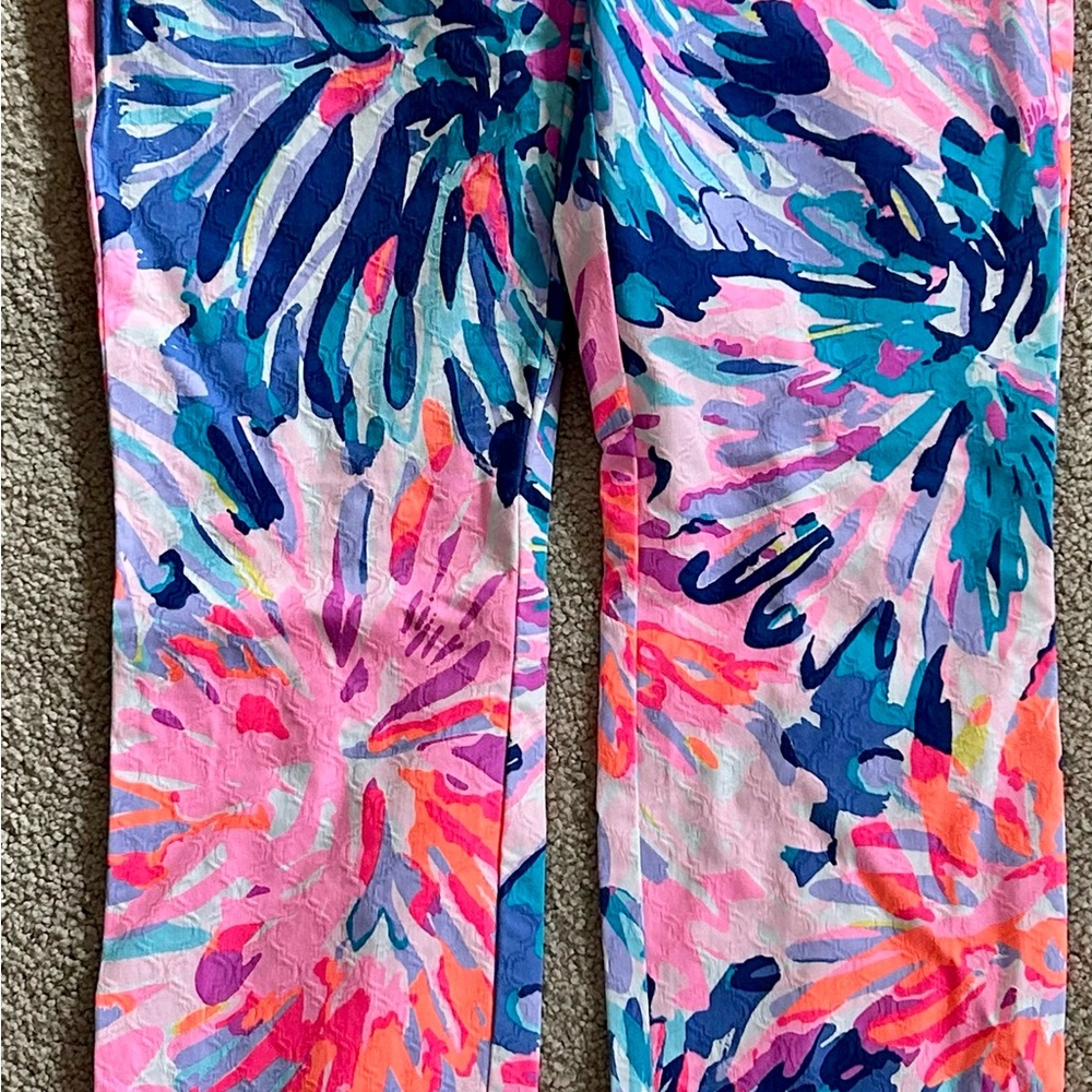 Lilly Pulitzer Colorful Floral Cropped Pants